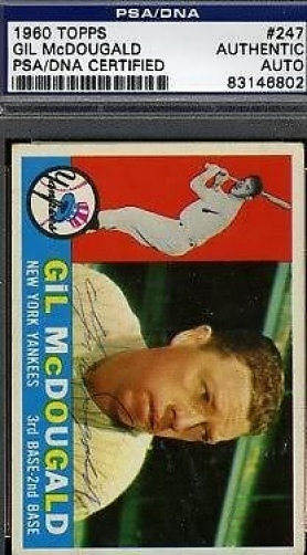 Gil Mcdougald Signed Psa/dna 1960 Topps Authentic Autograph