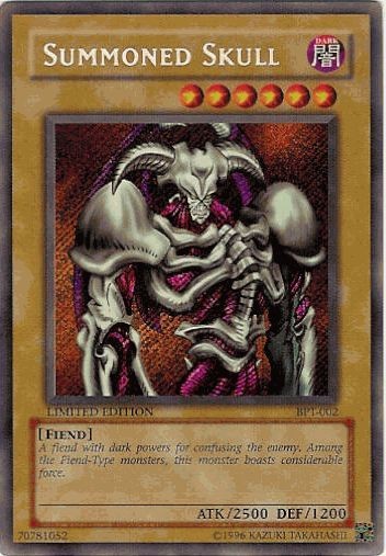 Lightly Played English Yu Gi Oh Summoned Skull BPT-002 Secret Rare Limited Edition