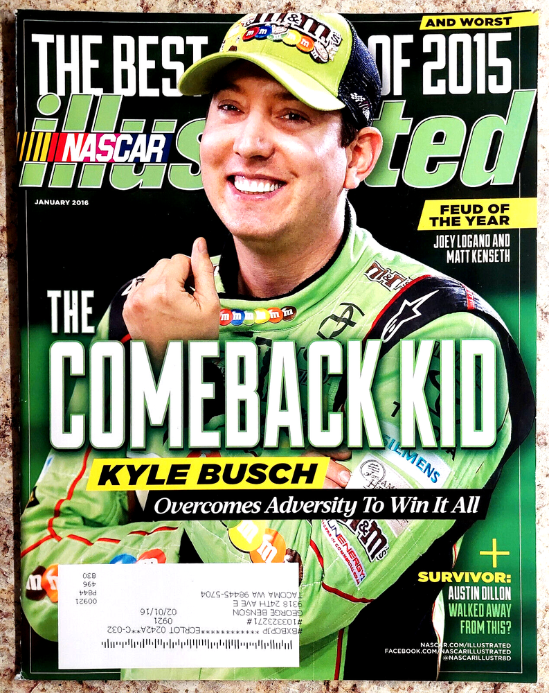 NASCAR Illustrated magazine, January 2016, articles, news, great pics