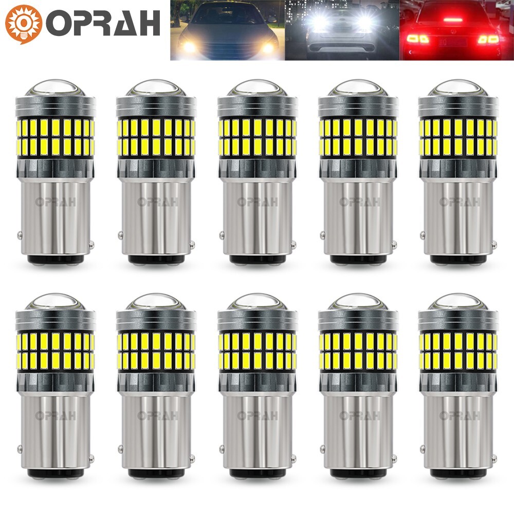 10x 1157 54SMD LED Brake Light Bulbs White Red Yellow P21/5w Car Stop Tail Lamp