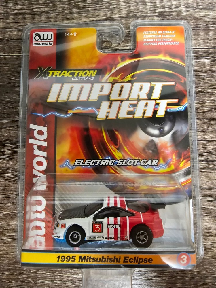Autoworld HO Slot Car New Import Heat X Traction 1995 Mitsubishi Eclipse #3