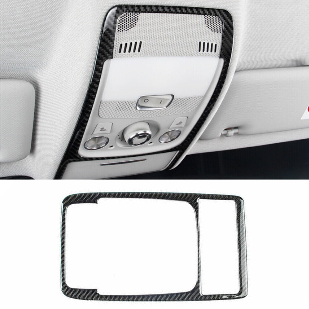 For Audi A4 A5 2009-2016 Real Carbon Fiber Roof Reading Light Frame Cover Trim