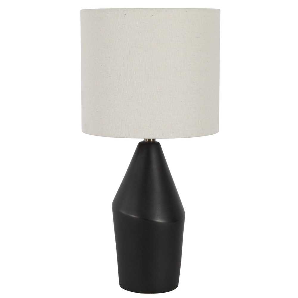 Home Decor Collection Table Lamp, Black Ceramic Finish
