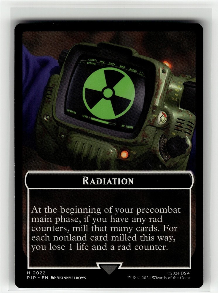 RADIATION // ZOMBIE MUTANT DOUBLE-SIDED Fallout Commander #22//7 PIP(NM+)(MTG)