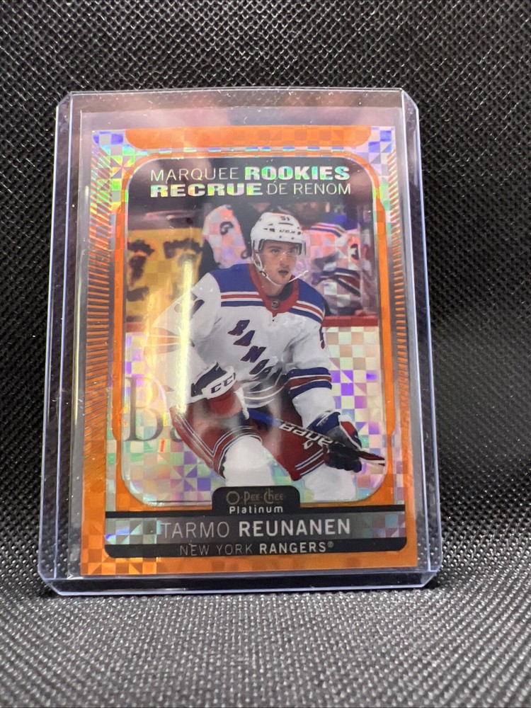 2021-22  o pee chee platinum ORANGE CHECKERS #/25 Marquee rookies Tarmo Reunanen