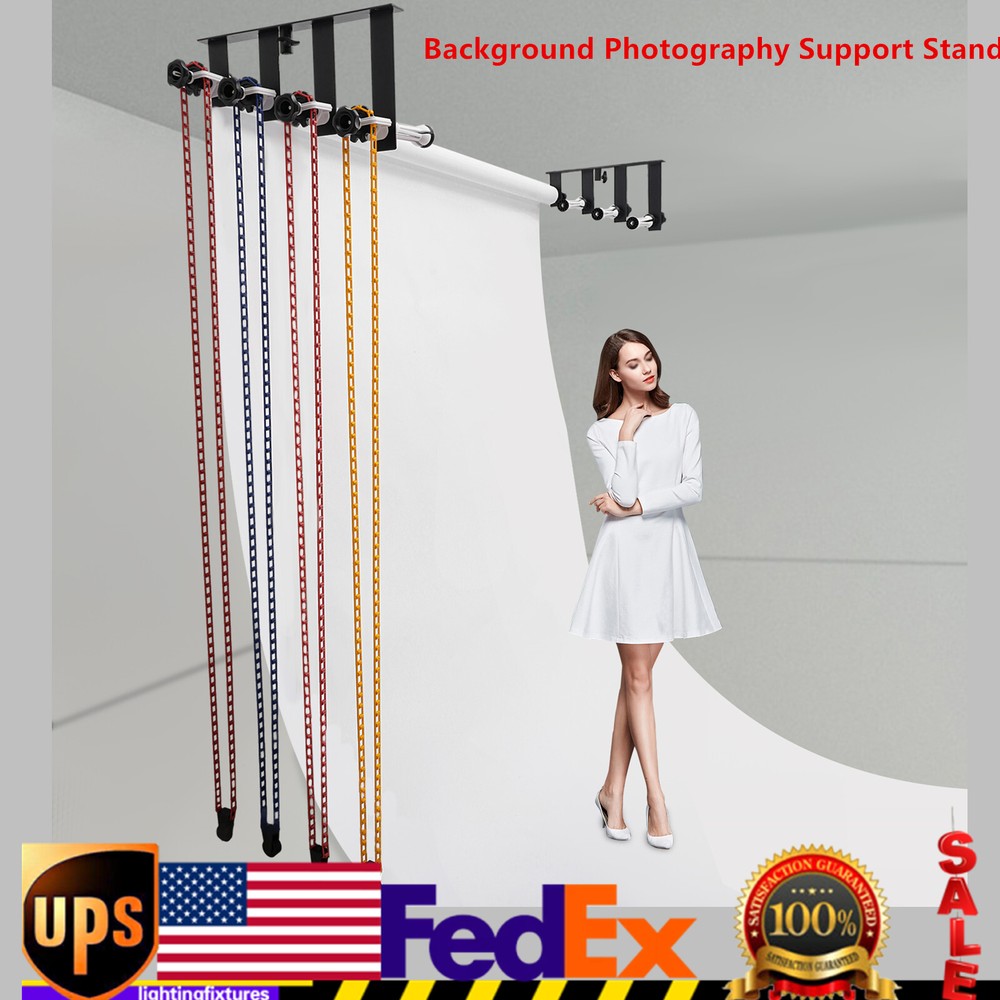 4-Roller Photography Backdrop Holder Wall Mount Support System US Seller  