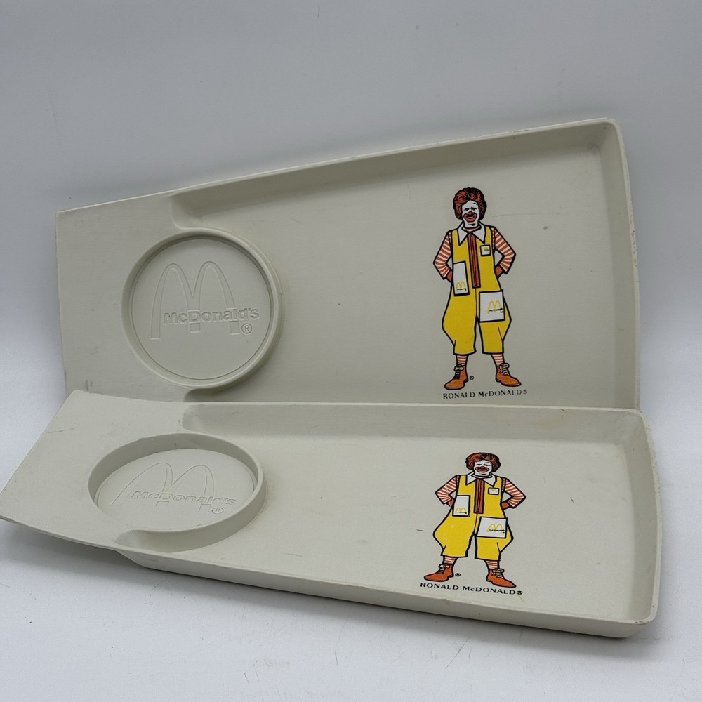 Ronald McDonald’s Vintage 70s Happy Meal Snack Serving Trays Simon Marketing Inc