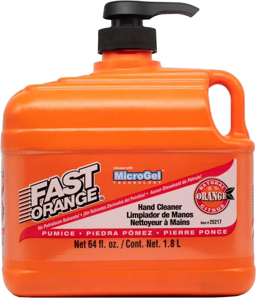 Fast Orange Permatex 25217 Pumice Lotion, Heavy Duty Hand Cleaner, Natural Citru