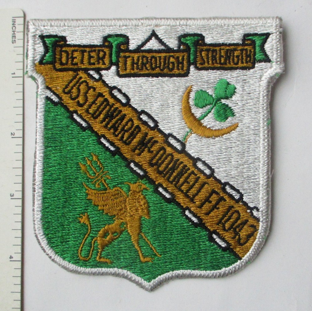 Vintage US Navy USS Edward McDonnell FF-1043 Ship Patch