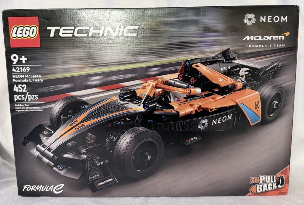 BRAND NEW! LEGO Technic NEOM McLaren Formula E Race Car Toy, Pull Back Car-42169