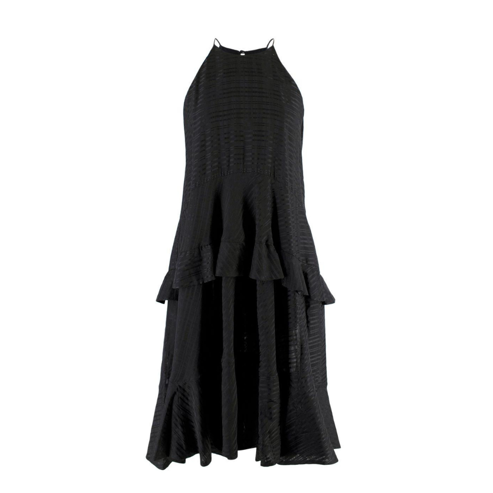 Zimmerman Black Dress AU8 US4 Size0 Tiered Midi Dress Races Wedding Engagement