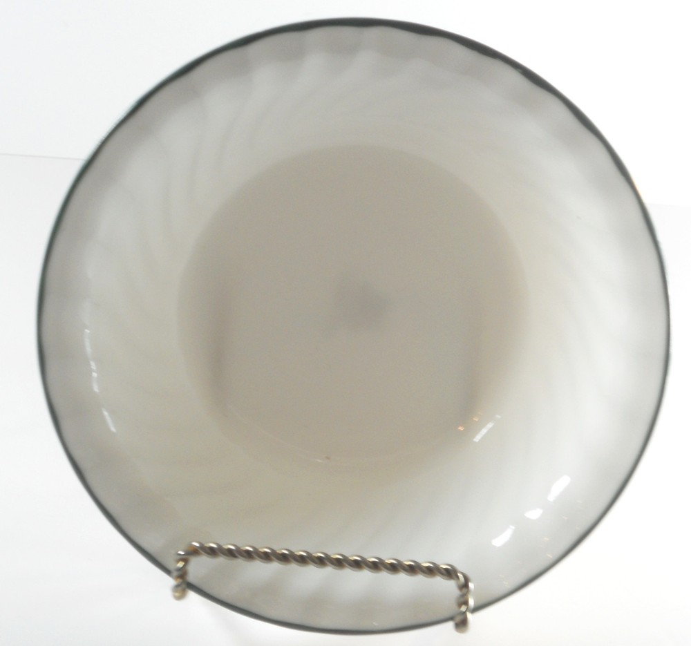 Corelle Callaway Chutney Soup Cereal Bowl in White Swirl Green Stripe