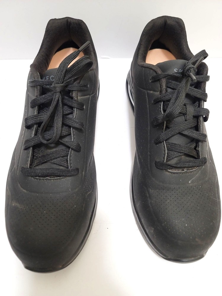 Skechers Men's Black Slip Resistant Memory Foam Steal toe Sneakers Size 11