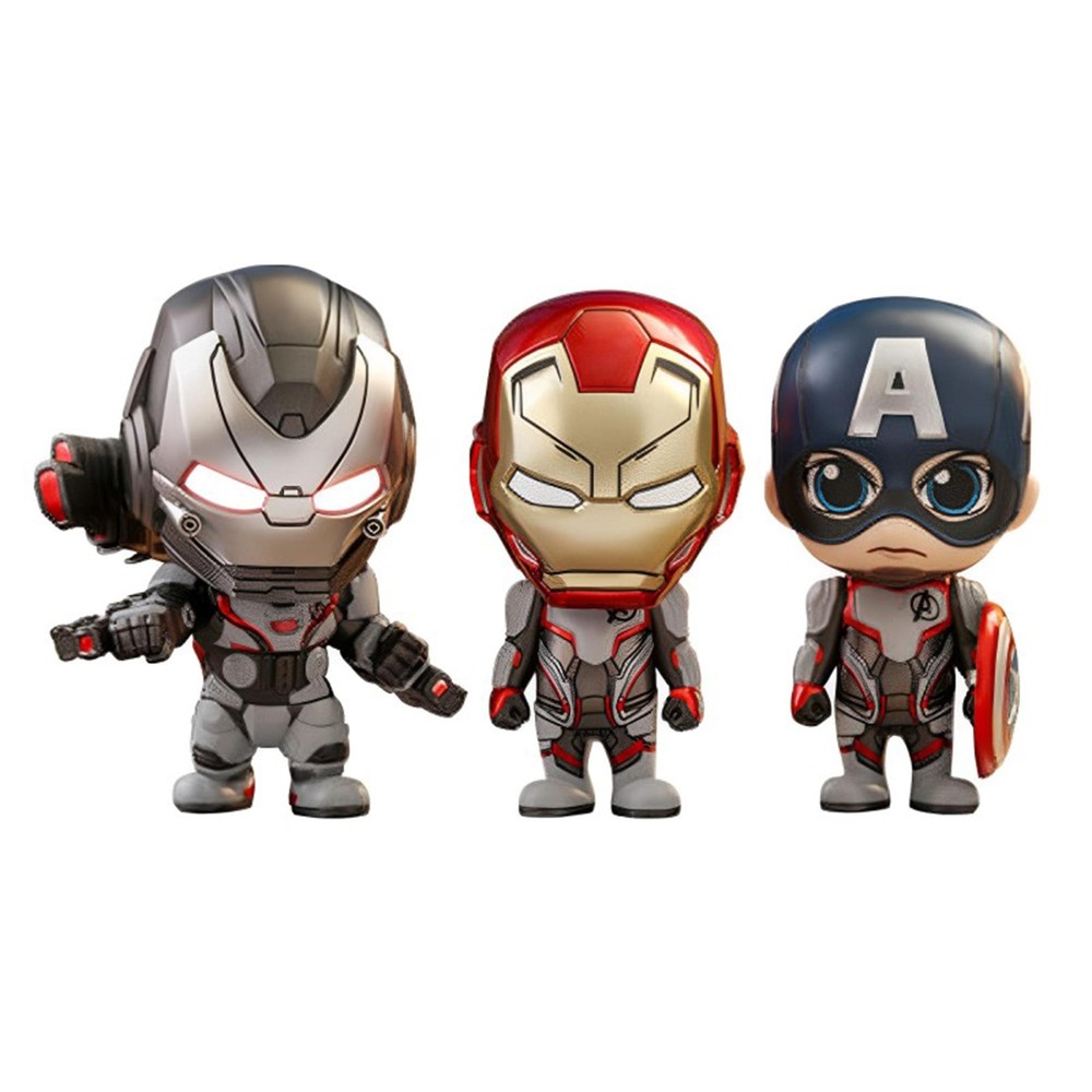 Marvel Avengers: Endgame Cosbaby (S) 3-Pack | Team Suit Iron Man | Captain