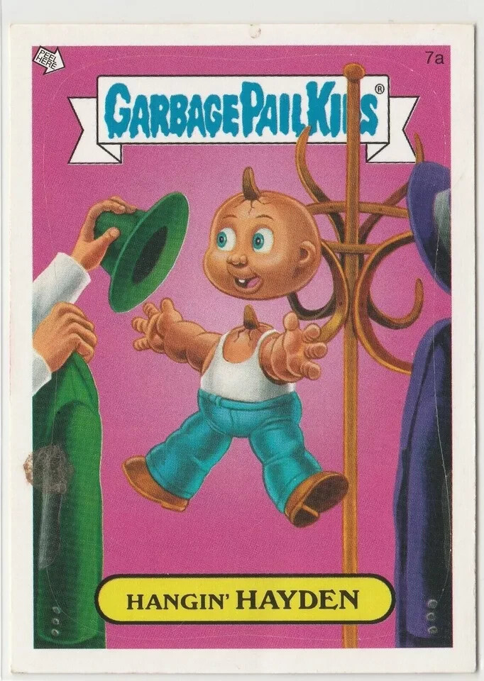 Hangin Hayden Garbage Pail Kids 2007 ANS6 GPK All-New Series 6 Card #7a