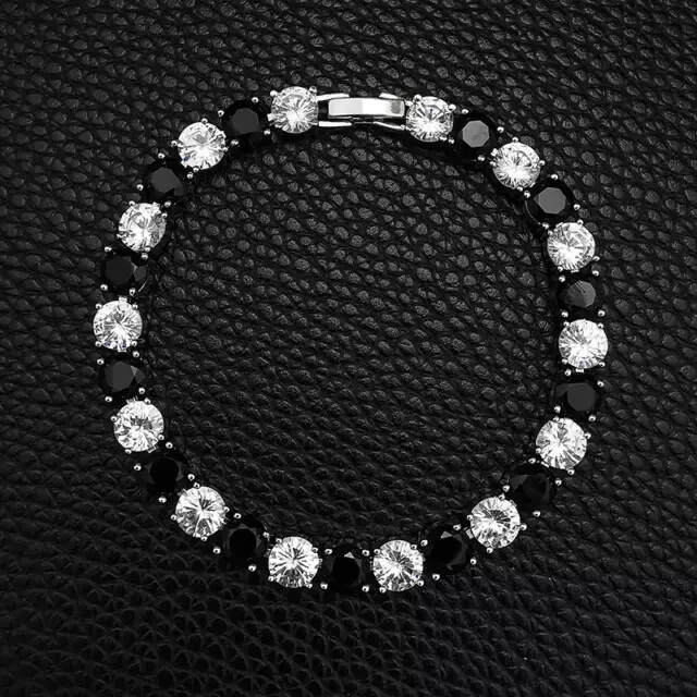 14K White Gold Plated 8Ct Lab Diamond Tennis Bracelet 7.5 Inches for Women