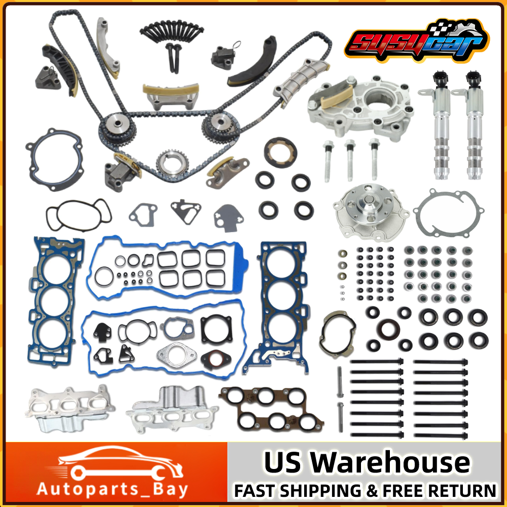 Timing Chain Water&Oil Pumps kit VVT Valve Head Gasket for Chevy Buick Gmc 3.6L