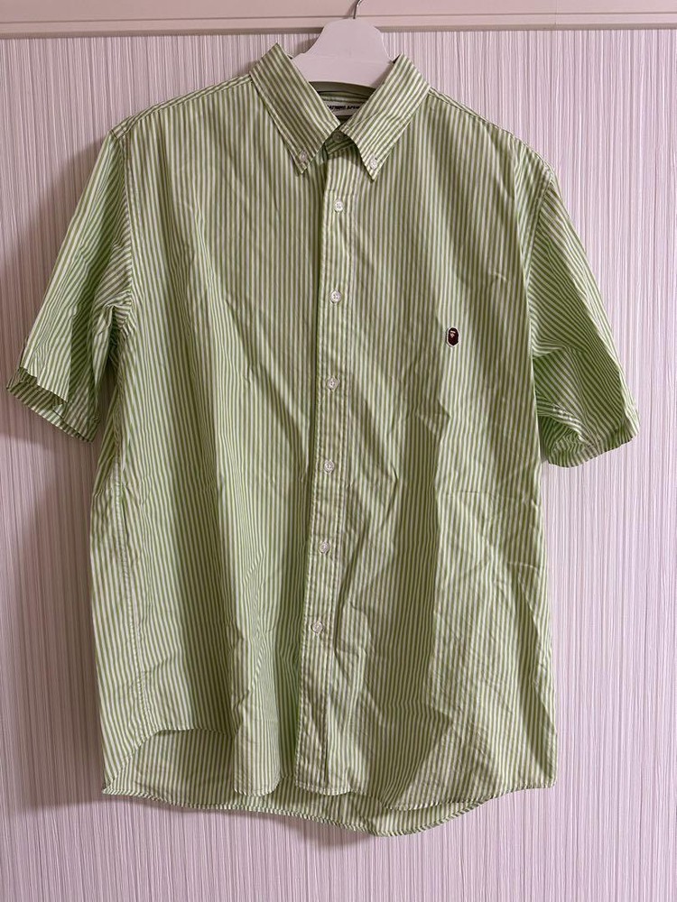 Excellent Used BAPE Shirt XL Authentic Rare Ape Striped Shirt Xl