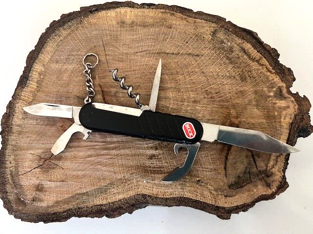 Vintage Wenger Swiss Buck Remedy Retired Multi Tool Pocket Knife - Collector's Piece