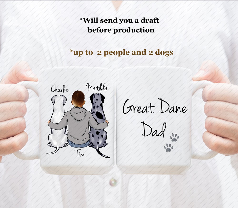 Custom Great Dane Mug Great Dane Mug Great Dane Water Bottle Great Dane Travel