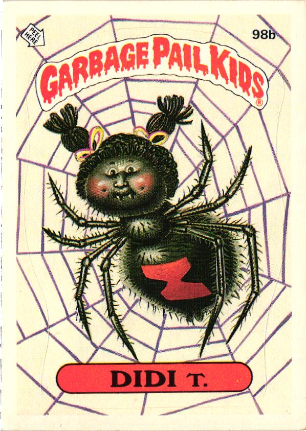 1986 Topps Garbage Pail Kids Sticker Card 98B Didi T Rare Vintage Collectible