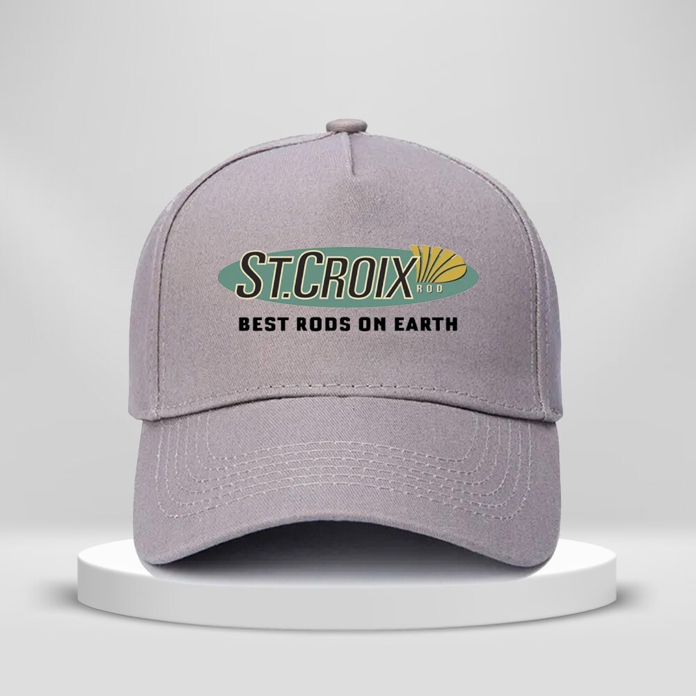 St. Croix Rod Logo Print Hat 5-Panel Baseball Cap Unisex Adult