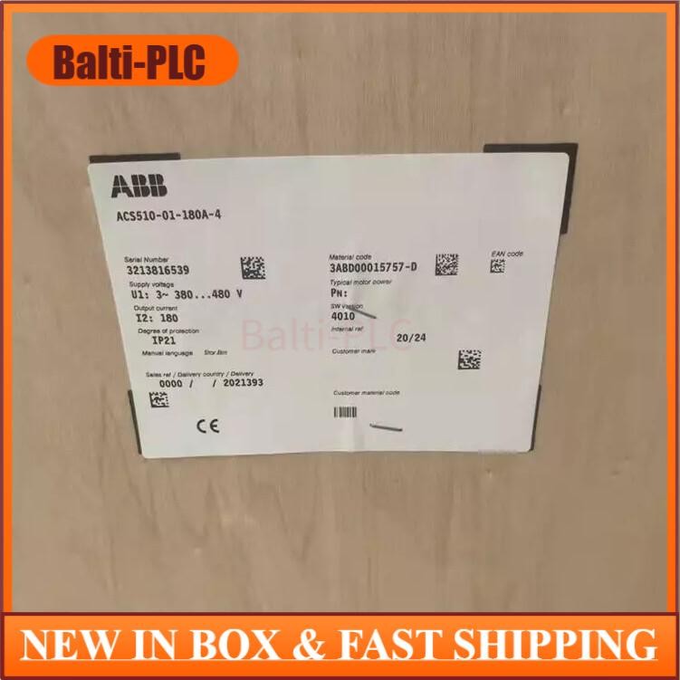 ABB ACS510-01-180A-4 Frequency Converter New in Box Fast Shipping 1pcs No Keypad