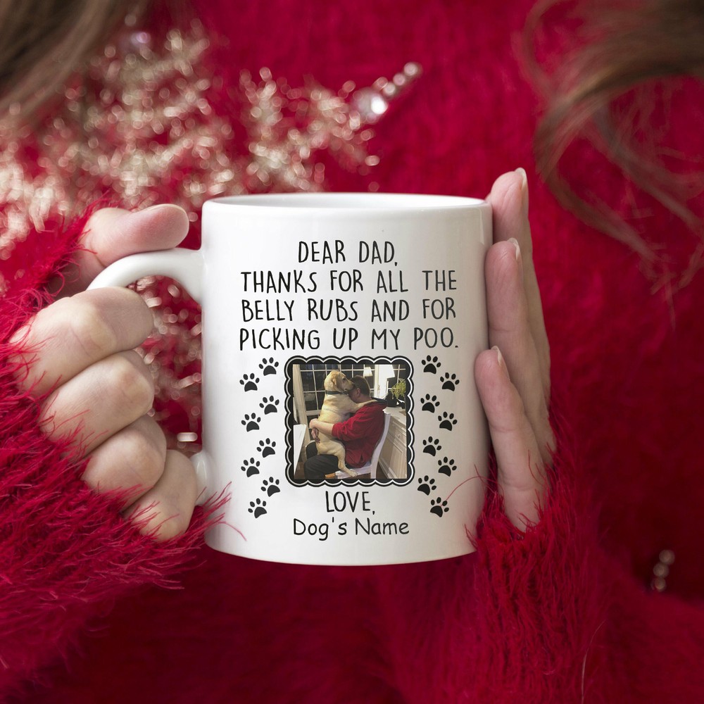Personalized Father's Day Gift For Dog Dad Best Dog Dad Mug Funny Paws Mug Gift