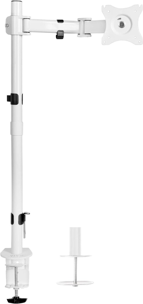 Extra Tall Fully Adjustable Stand For 1 Lcd Scre... Single Monitor Desk Mount