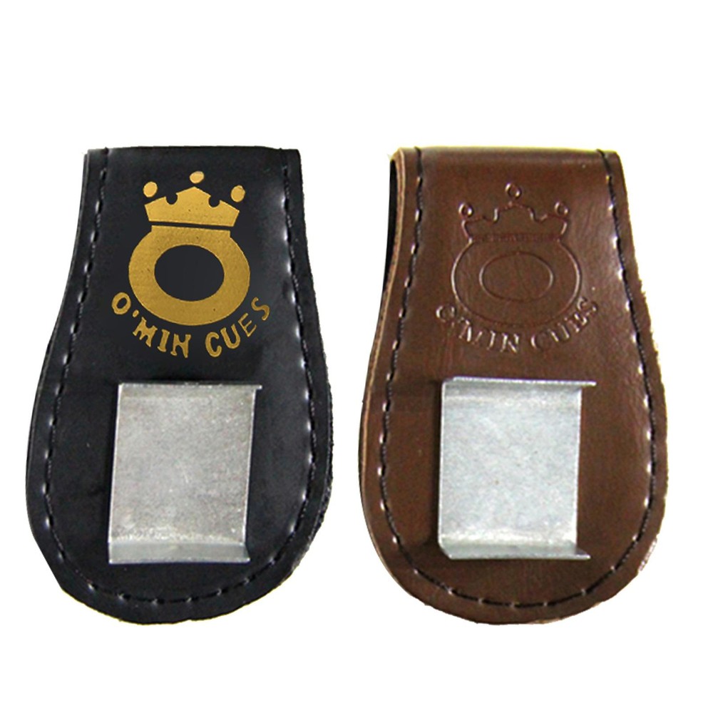 Magnetic Billiard Chalk Holder Leather Belt Clip Pool Cue Snooker Accessories