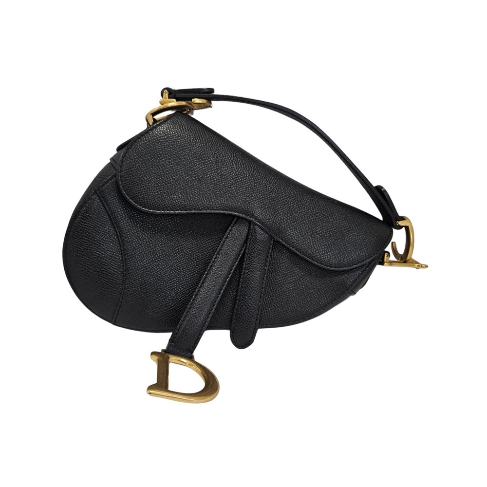 Christian Dior Black Saddle Mini Bag
