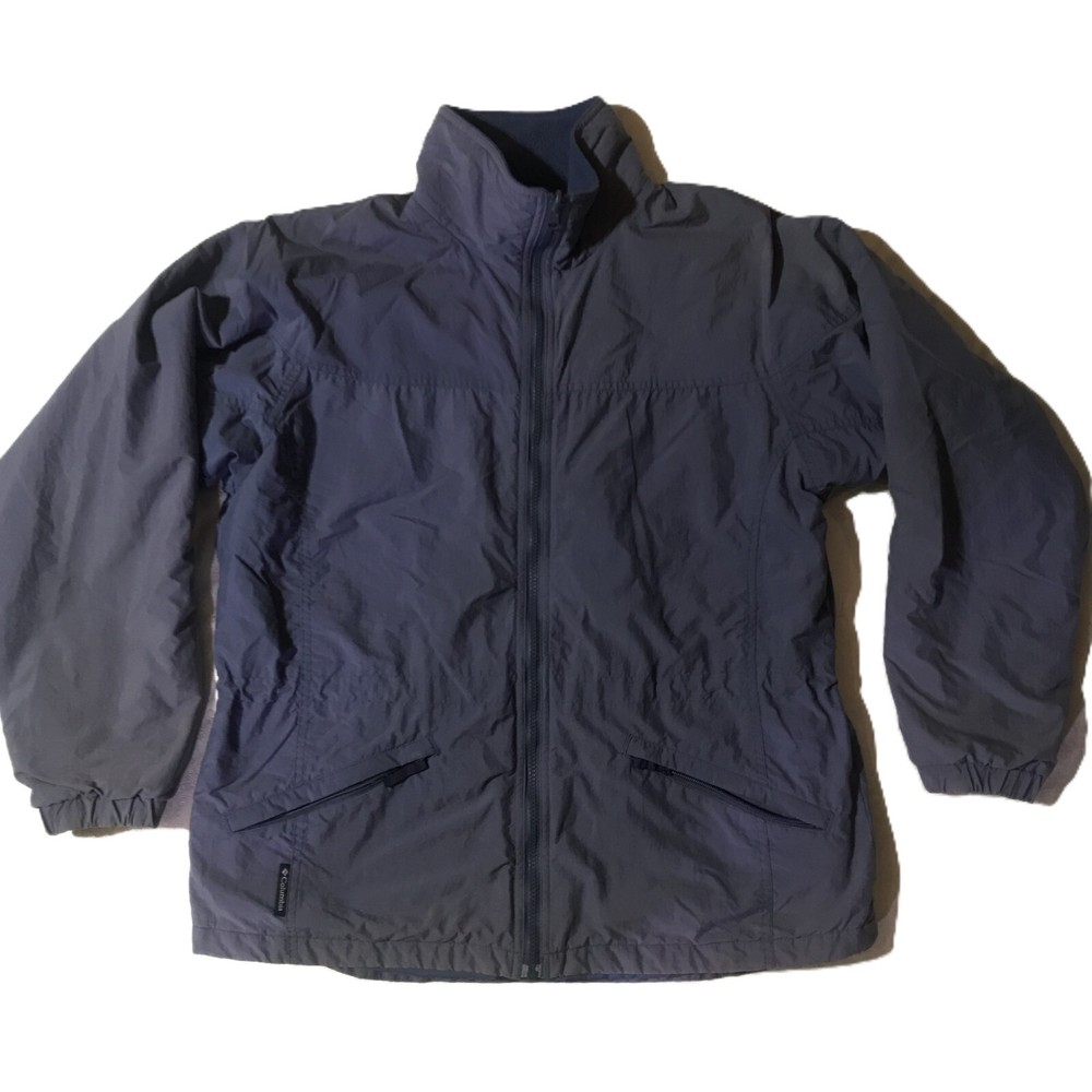 Columbia Jacket Women's Sz L Purple Interchange Core Full Zip Pockets