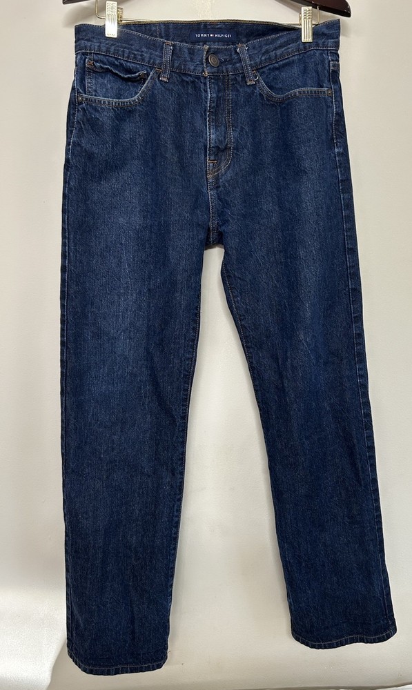 Tommy Hilfiger Mens Relaxed Fit Jeans Size 32x32 with Small Back Pocket Wear