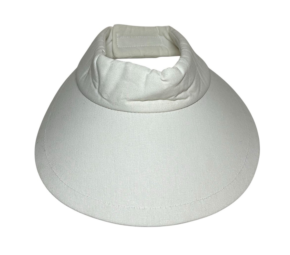 Banana Boat Adjustable Wide Brim Visor Hat in White UPF Sun Protection