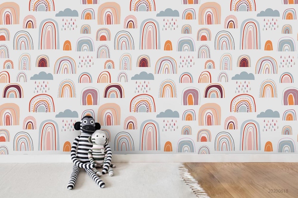 3D Rainbow Abstract Pattern Wall Murals Wallpaper Murals Wall Sticker