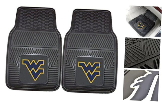 West Virginia Mountaineers Heavy Duty 2-Piece Front Car Mats