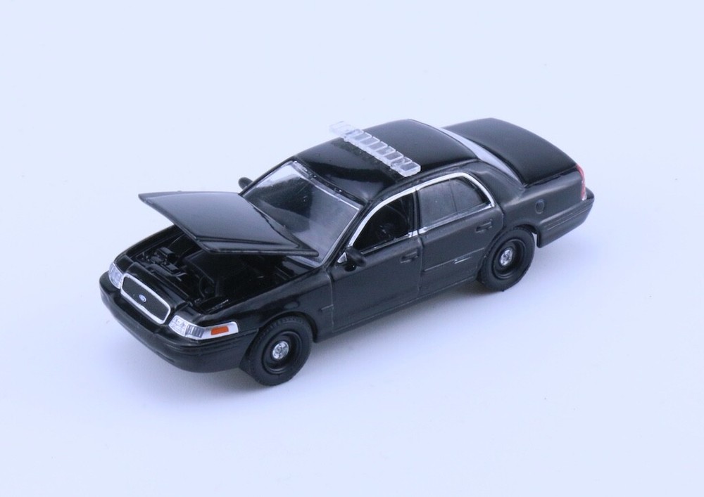 EY Greenlight 1:64 Black Crown Victoria CV Police Model Diecast Metal Car New