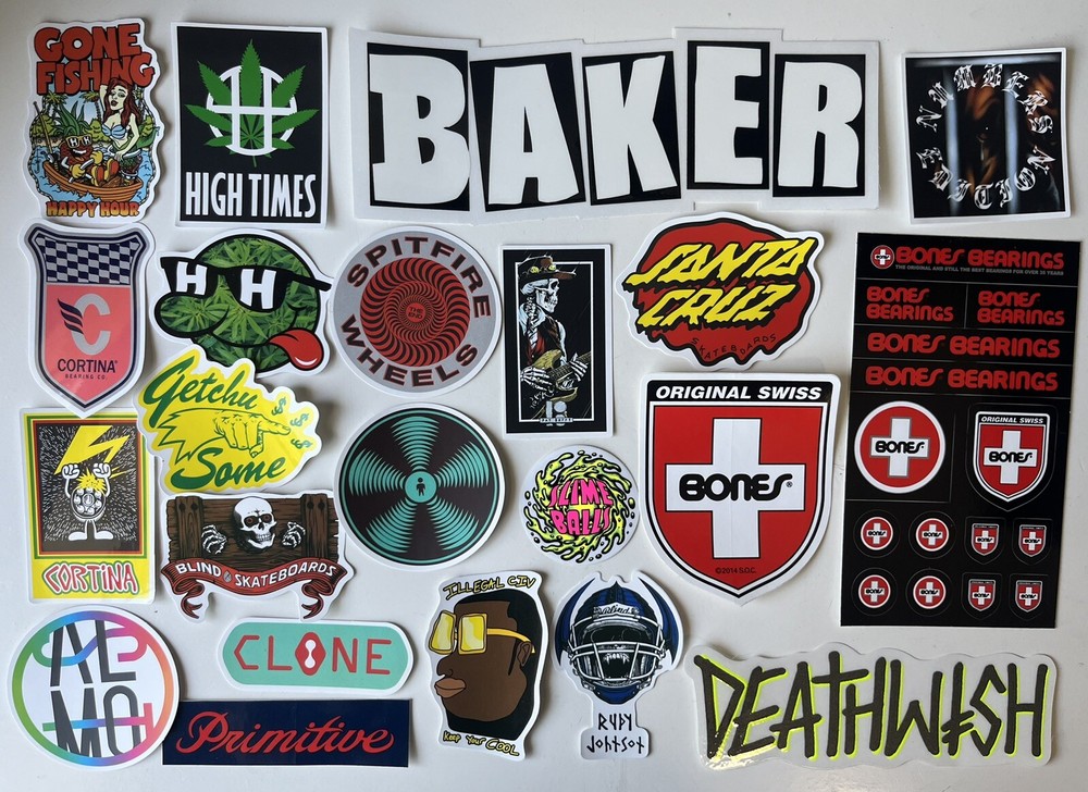 Skate Brand Sticker Lot (22 Pc.)