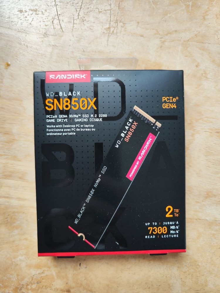 WD_BLACK SN850X 2TB **SEALED** NVMe M.2 Internal SSD for Laptops, PC and PS5