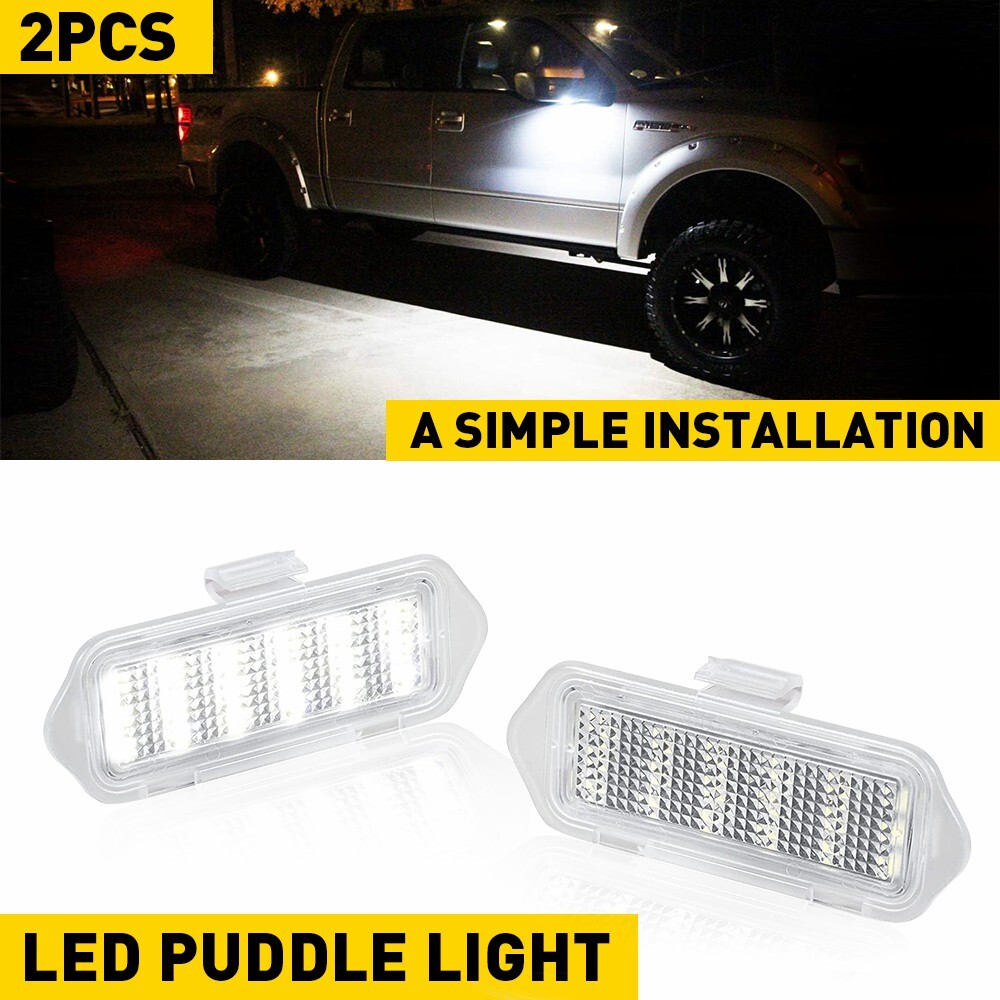 LED Side Mirror Puddle For Lights 03-2006 Cadillac Escalade Chevy Silverado GMC