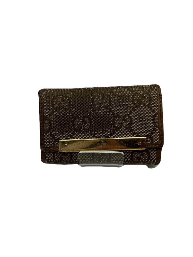 Gucci Brown Leather Key Wallet with 6 Hooks Pre-Owned E0530-203