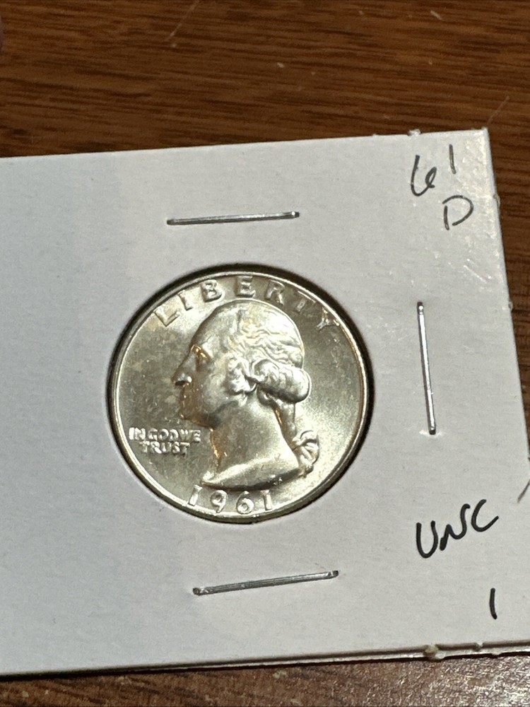 1961 D Washington Quarter 90% SILVER BU BRILLIANT UNCIRCULATED* *FREE SHIPPING
