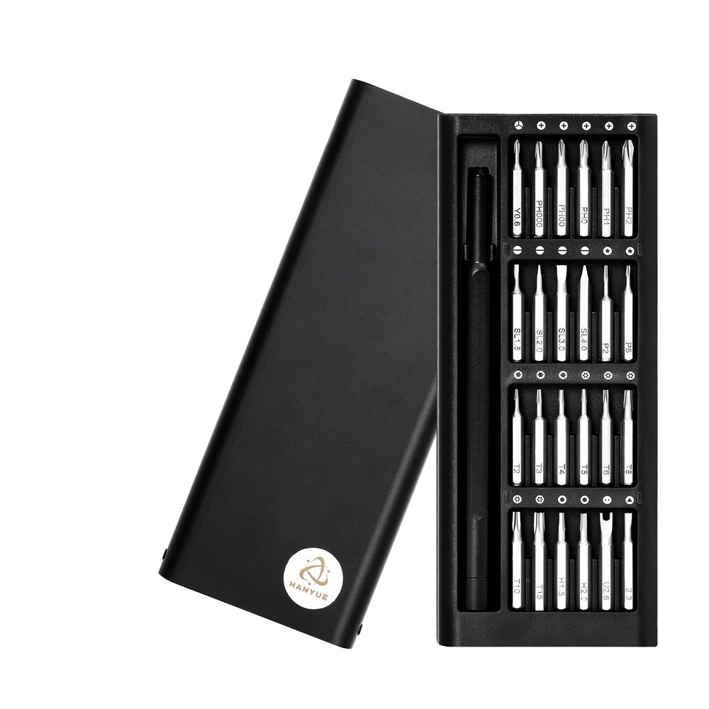 24-in-1 Magnetic Precision Screwdriver Set with 24 Bits for Electronics Repair