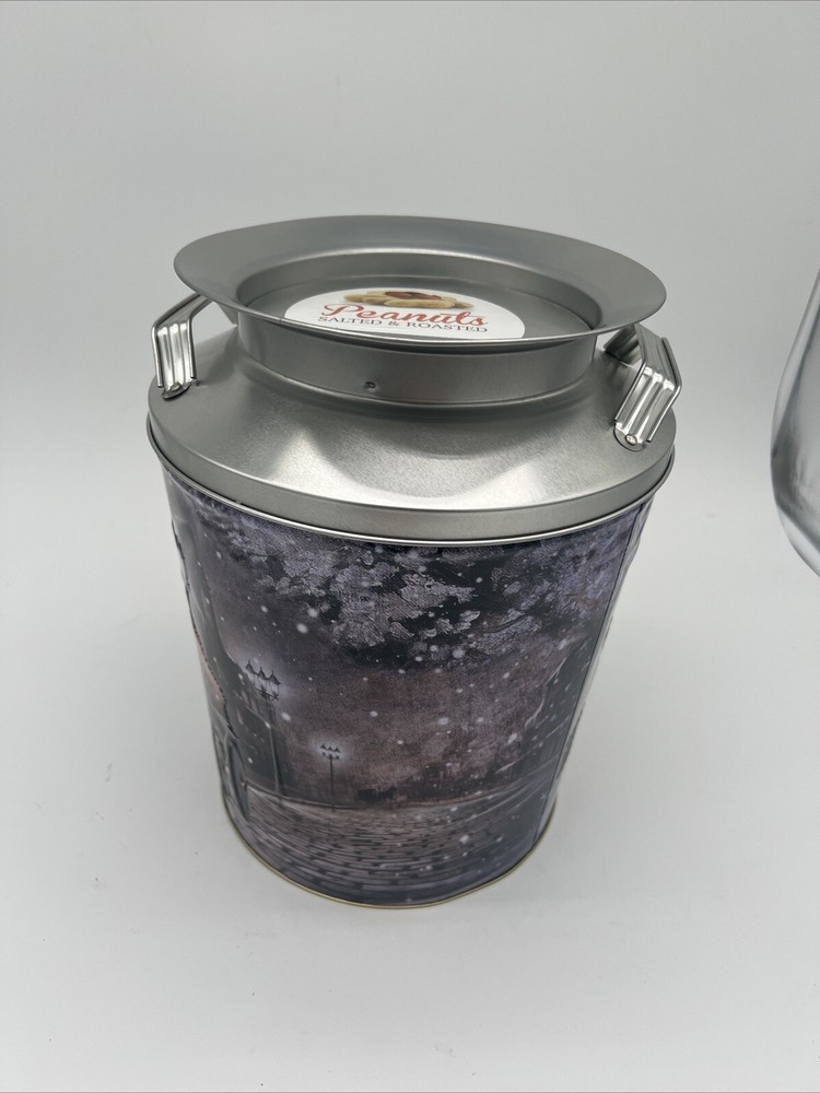 Christmas Tin EMPTY Old World Clydesdale Snowy Scene