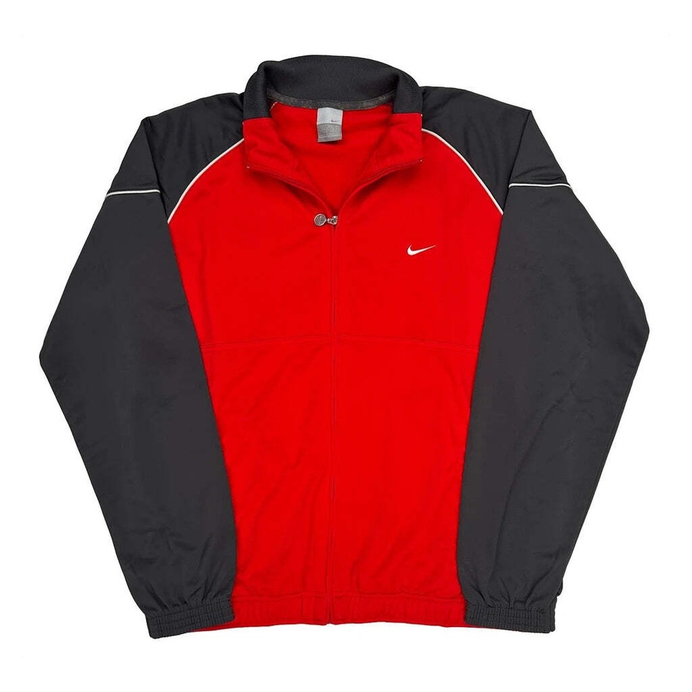 Nike Track Jacket - Large Gray Polyester