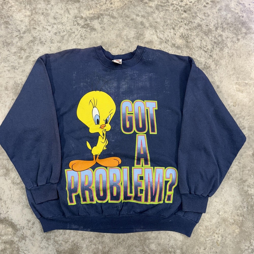 Vintage Tweety Looney Tunes Sweatshirt Mens Extra Large Got A Problem 90s