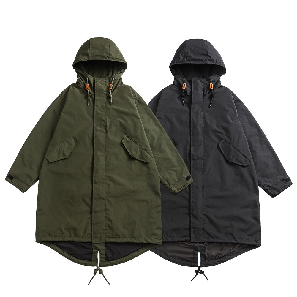 Men's Fishtail PARKA Military Jacket Vintage Casual Coat Loose Windbreaker Coat