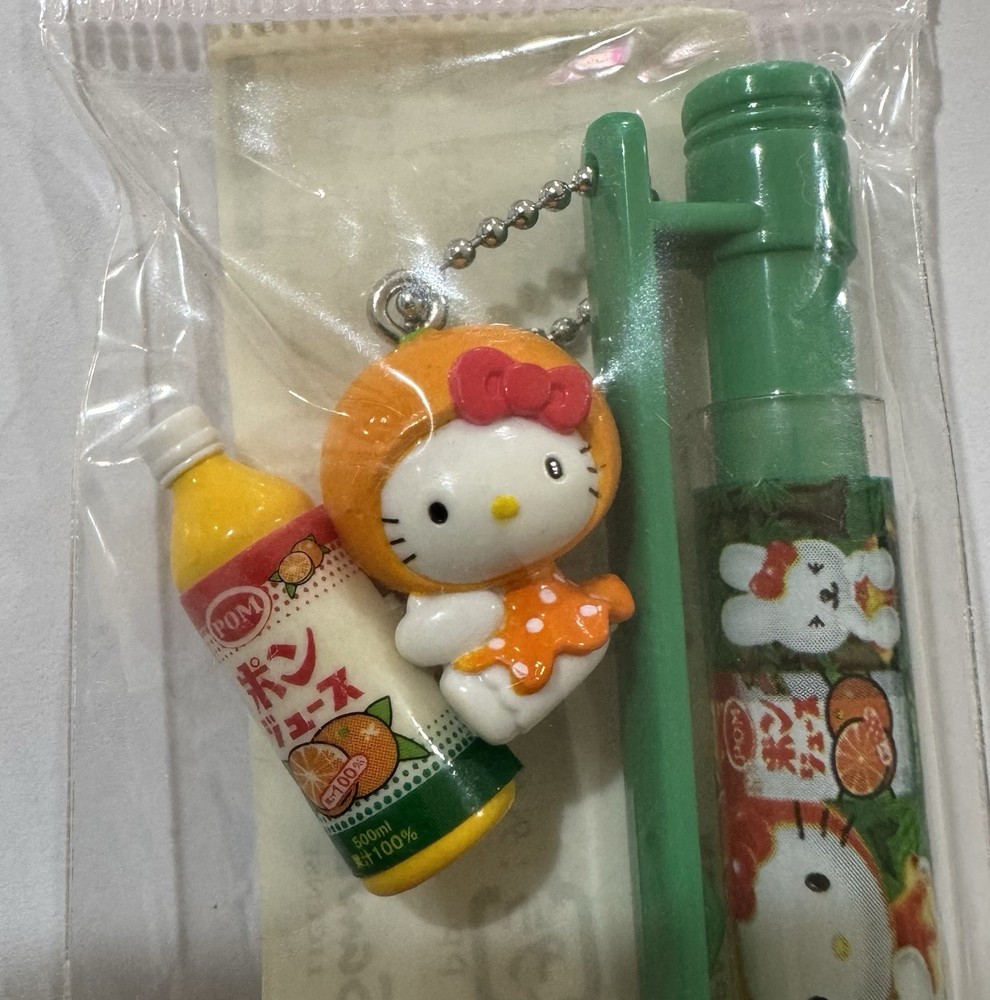 Local Hello Kitty Gotochi Ballpoint Pen Japan Ehime limited orange POM juice
