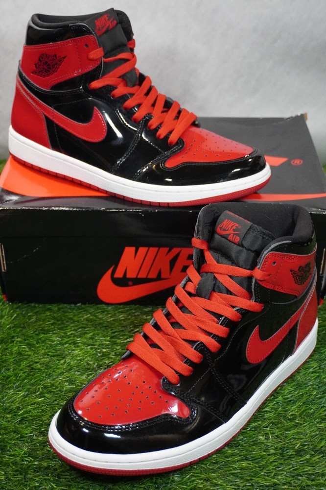 Jordan 1 Retro High OG - 'Patent Bred' (Size 10) *Excellent Condition/OG All*