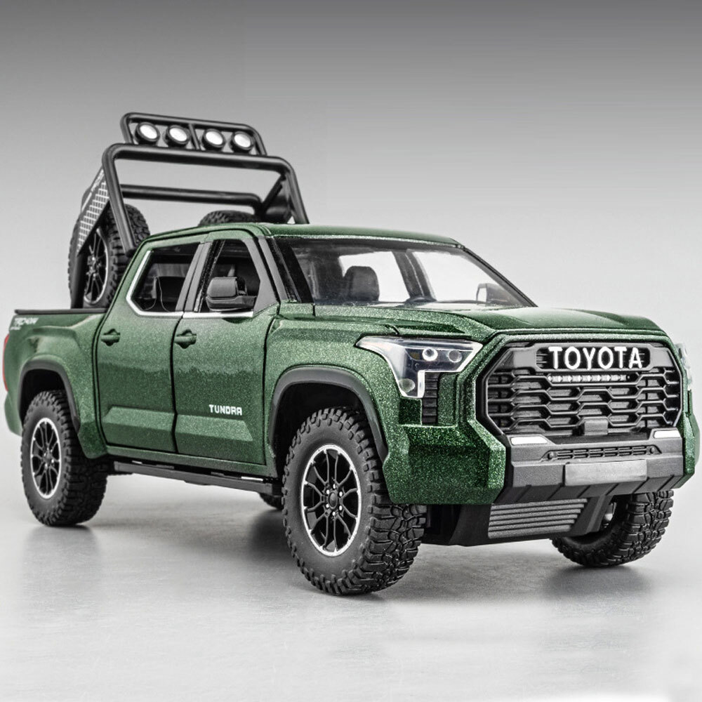 1:24 Tundra Pickup Truck Model Car Diecast Toy Cars Kids Toys Boys Gifts Green